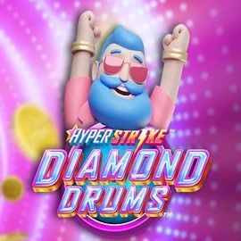 Hyper Strike Diamond Drums slot logo by Gameburger Studios at Gransino Casino