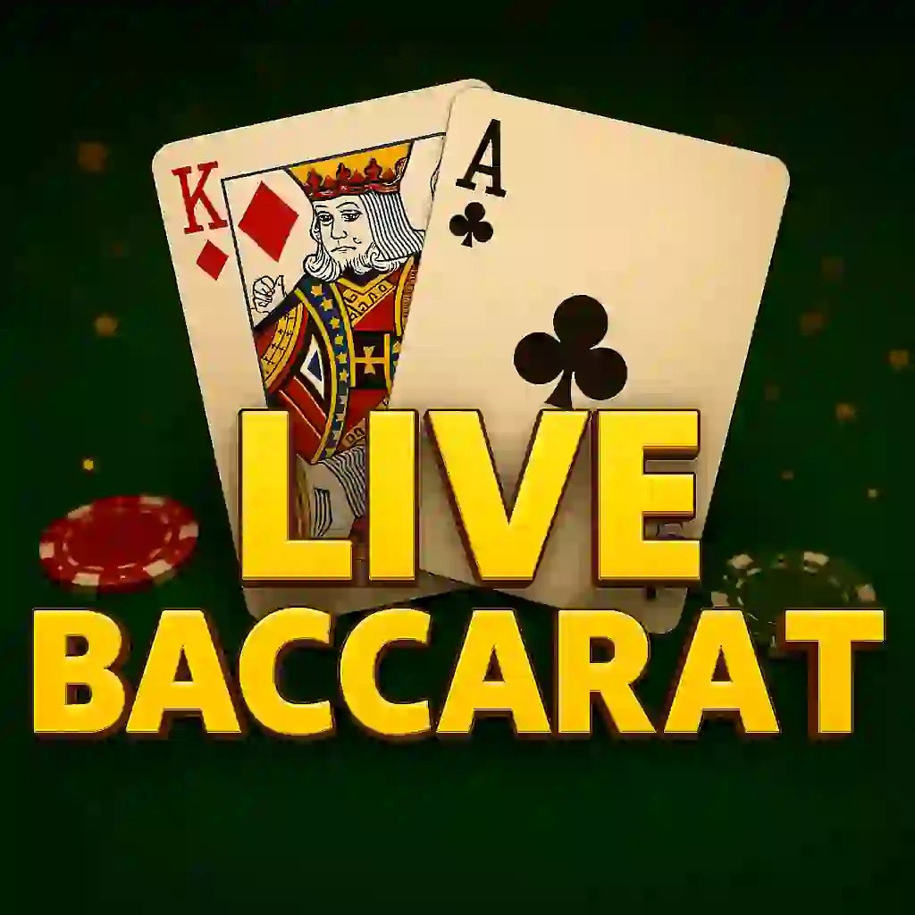 Live Baccarat online game logo by Evolution on ggransino.com