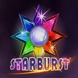 Slots logo of Starburst from NetEnt at Gransino Casino