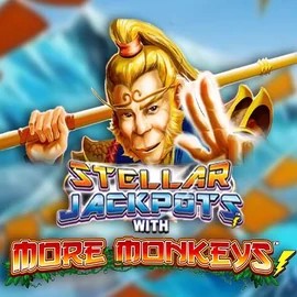 Stellar Jackpots with More Monkeys slot visual from Lightning Box Game available on ggransino.com